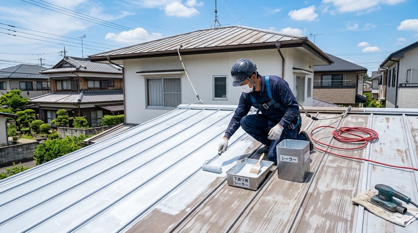 屋根塗装の下地処理｜ケレン・高圧洗浄・シーラーの正しい手順