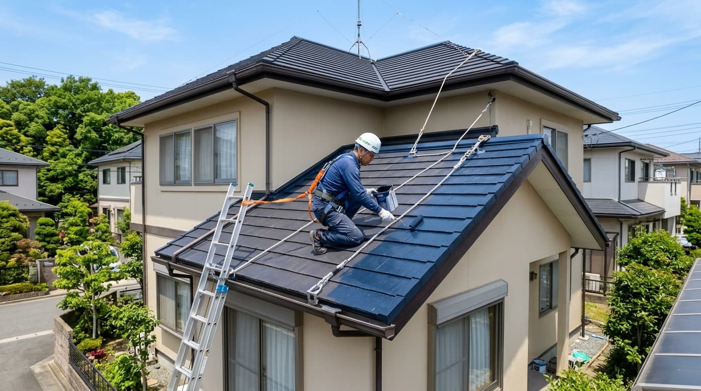 屋根塗装DIYの安全対策｜転落事故を防ぐ装備と心構え