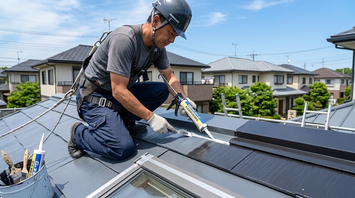 屋根塗装とコーキング補修｜DIYでシーリングを打ち替える方法