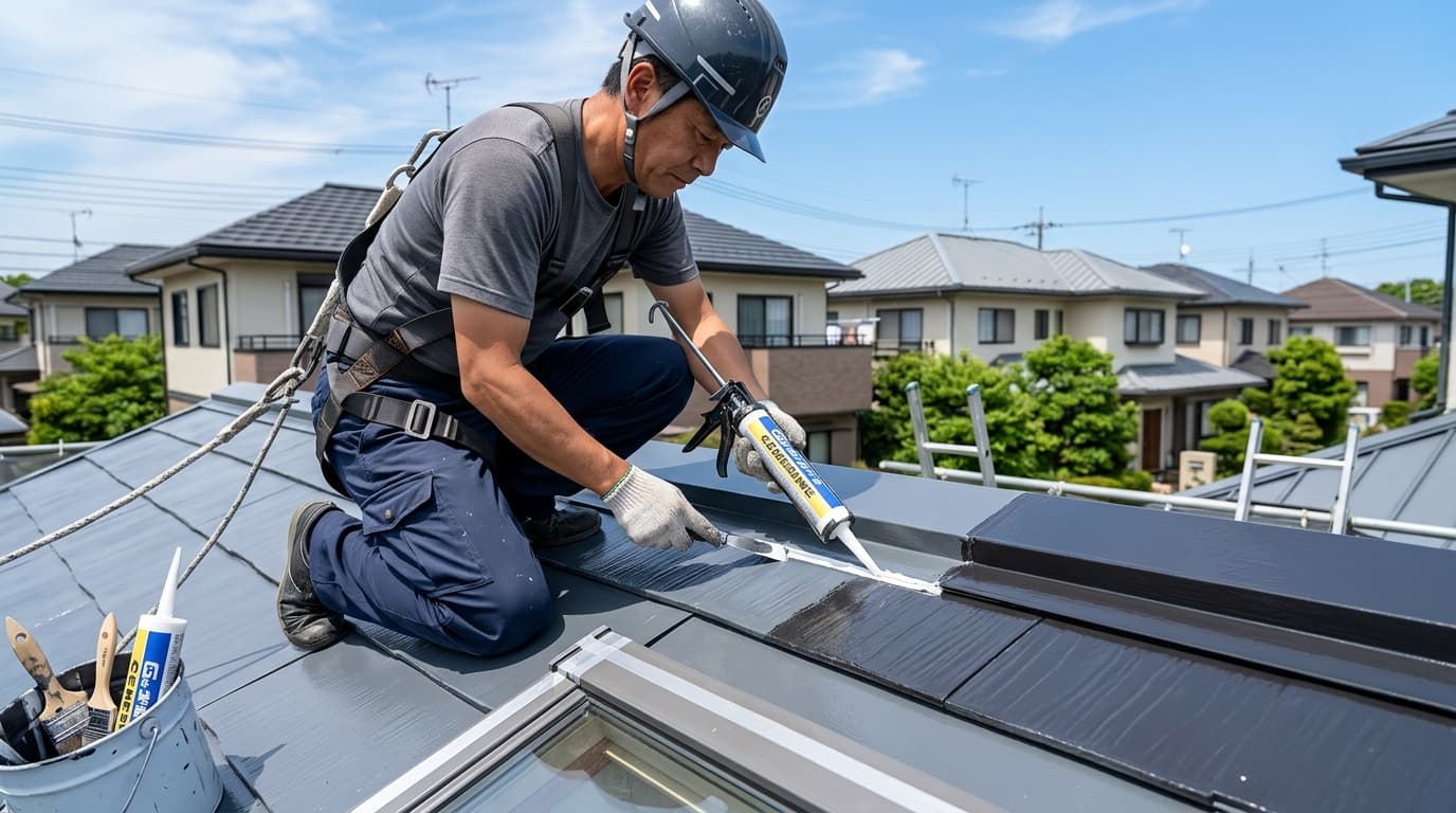 屋根塗装とコーキング補修｜DIYでシーリングを打ち替える方法