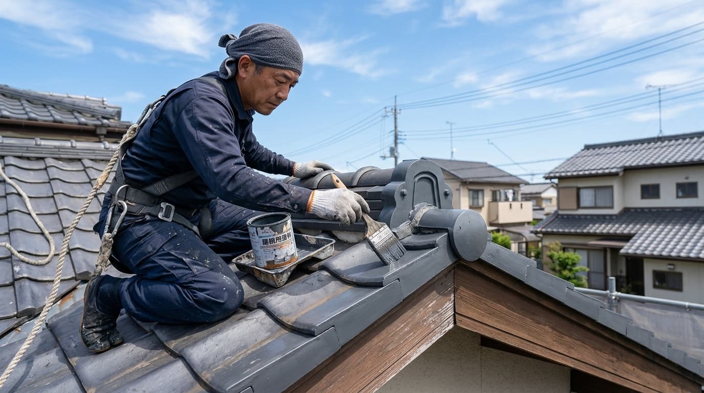屋根塗装のハケの使い方｜ダメ込みから細部仕上げまで