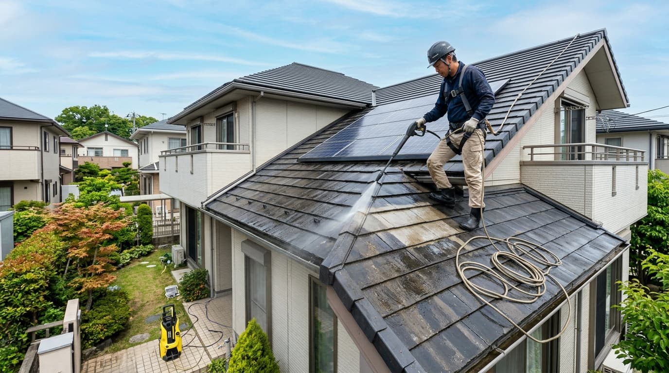 屋根塗装前の高圧洗浄｜洗浄機の選び方と正しい手順